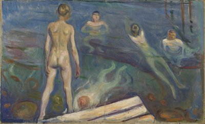 Chłopcy w kąpieli (olej na płótnie) autorstwa Edvard Munch