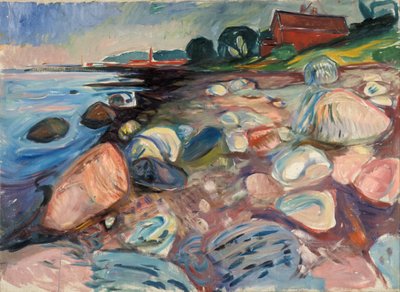 Brzeg z Czerwonym Domem autorstwa Edvard Munch