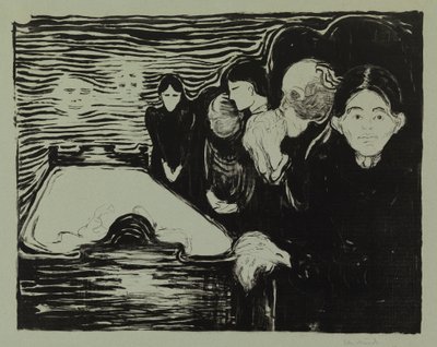 Przy łóżku umierającego autorstwa Edvard Munch