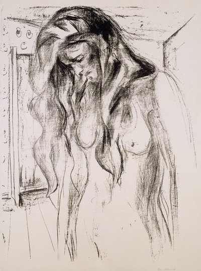 płacząca dziewczyna; płacząca dziewczyna autorstwa Edvard Munch