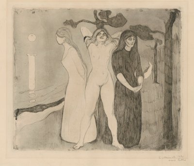 Kobieta II (Sfinks; kobieta w trzech fazach) autorstwa Edvard Munch
