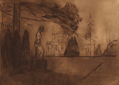 Ogród w nocy. 1902 autorstwa Edvard Munch