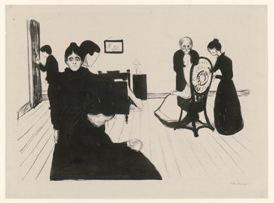 Śmierć w sali szpitalnej autorstwa Edvard Munch