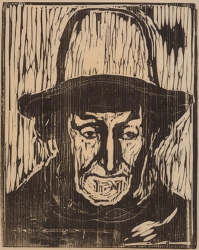 Stary rybak. 1897 autorstwa Edvard Munch