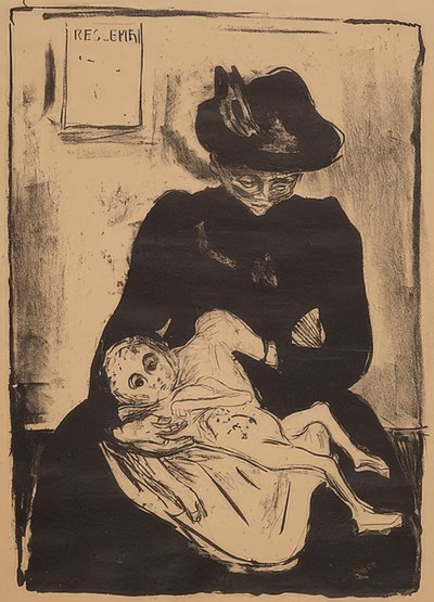 Dziedzictwo. 1916 autorstwa Edvard Munch