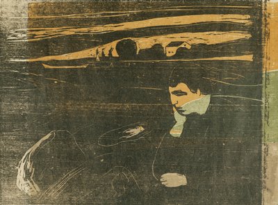 Wieczór, Melancholia: Na plaży; Abend Melancholie: Am Strand (SCH. 144 B II) autorstwa Edvard Munch