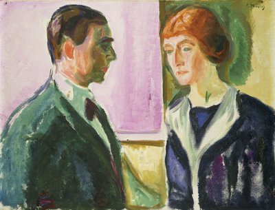 Pożegnanie (Podwójny portret Hugo i Kathe Perls); Pożegnanie (podwójny portret Hugo i Kathe Perls), ok. 1912 (olej na płótnie) autorstwa Edvard Munch