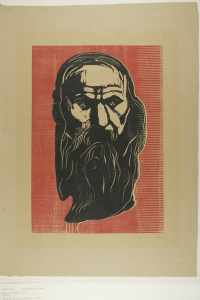 Głowa starca z brodą autorstwa Edvard Munch