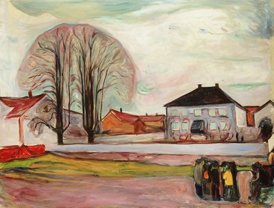 Dom w Aasgaardstrand autorstwa Edvard Munch