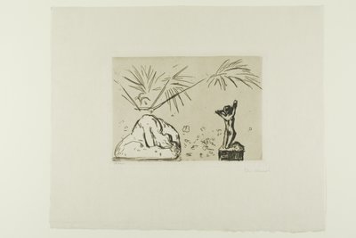 Wnętrze z rzeźbami autorstwa Edvard Munch