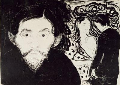 Zazdrość, 1896 autorstwa Edvard Munch
