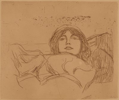 Młoda kobieta. 1896 autorstwa Edvard Munch