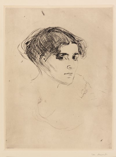 Głowa kobiety autorstwa Edvard Munch