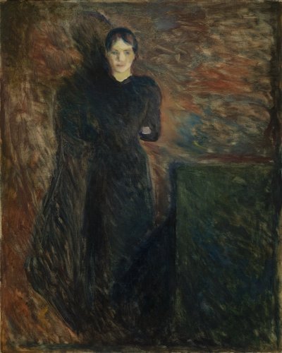 Dama w czerni (Olga Buhre) autorstwa Edvard Munch