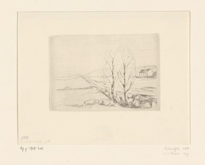 Krajobraz z domem Krajobraz norweski (tytuł oryginalny) autorstwa Edvard Munch