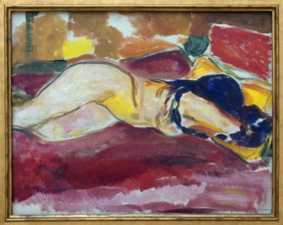 Naga pielucha. Obraz Edvarda Muncha (1863-1944), olej na płótnie autorstwa Edvard Munch
