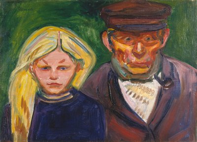 Stary rybak i jego córka autorstwa Edvard Munch