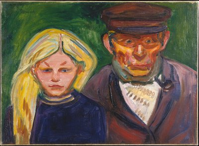 Stary rybak i jego córka autorstwa Edvard Munch