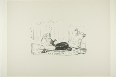 Omega i Jeleń autorstwa Edvard Munch