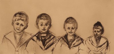 Portret czterech chłopców Linde. 1902 autorstwa Edvard Munch