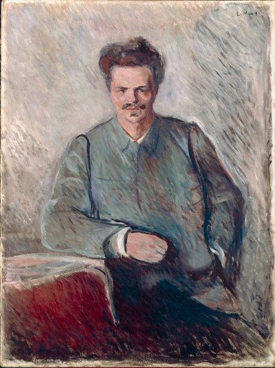 Portret Johana Augusta Strindberga (olej na płótnie) autorstwa Edvard Munch