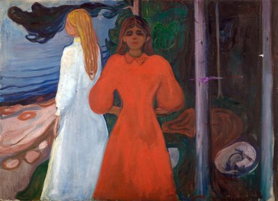 czerwony i biały autorstwa Edvard Munch