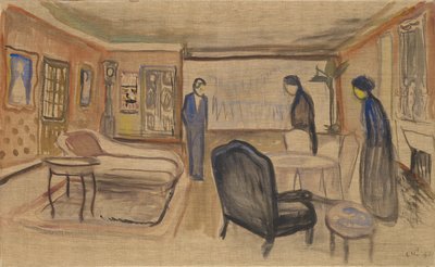 Scena z „Duchami” Ibsena, 1906 autorstwa Edvard Munch