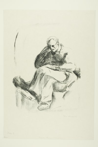 Siedzący mężczyzna autorstwa Edvard Munch