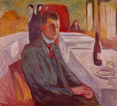 Autoportret z winem (obraz) autorstwa Edvard Munch