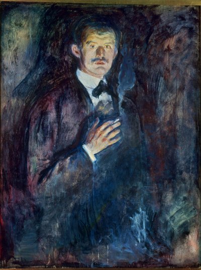 Autoportret z papierosem (olej na płótnie) autorstwa Edvard Munch