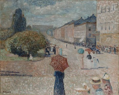 Wiosenny dzień w Karl Johan autorstwa Edvard Munch