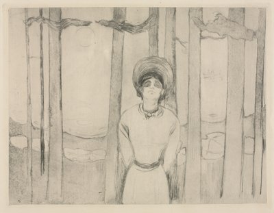 Letnia noc  (The Voice) autorstwa Edvard Munch