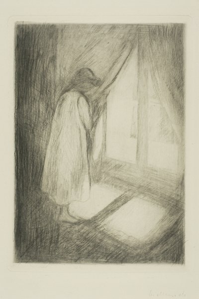 Dziewczyna przy oknie autorstwa Edvard Munch