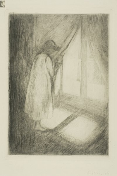 Dziewczyna w oknie autorstwa Edvard Munch