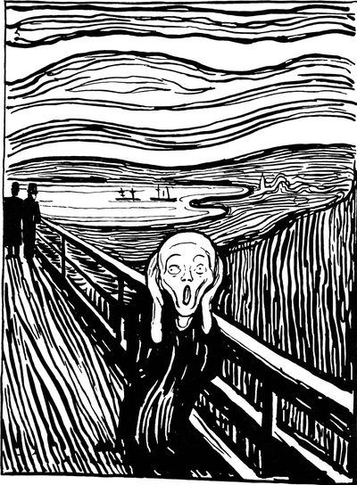Krzyk, 1895. autorstwa Edvard Munch