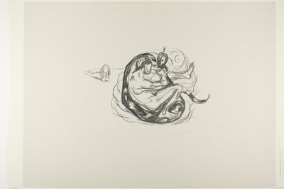 Wąż zostaje zabity autorstwa Edvard Munch