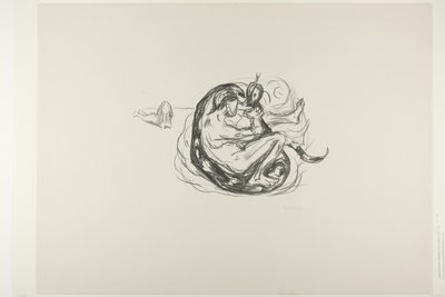 Wąż zostaje zabity autorstwa Edvard Munch