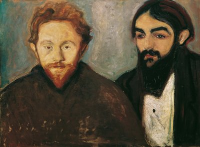 Malarz Paul Hermann i lekarz Paul Contard, 1897. autorstwa Edvard Munch