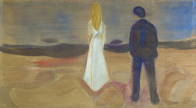 Do menneskera. De ensomme (Reinhardt-frisen). / Dwoje ludzi. Samotny (Fryz Reinhardta). 1906/07 autorstwa Edvard Munch