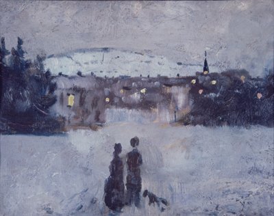 Zimowy krajobraz o zmierzchu autorstwa Edvard Munch