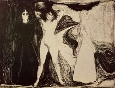 Kobieta w trzech etapach autorstwa Edvard Munch