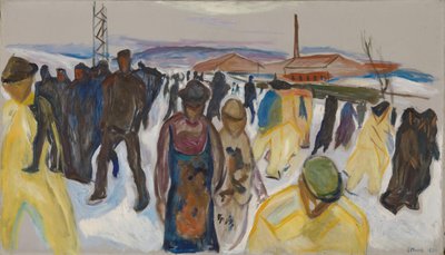 Pracownicy powracający do domu autorstwa Edvard Munch