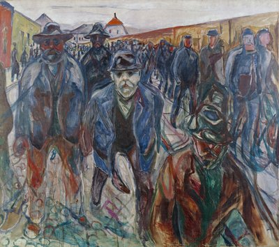 Pracownicy w drodze do domu autorstwa Edvard Munch