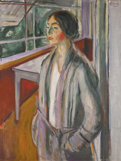 Młoda kobieta na werandzie autorstwa Edvard Munch