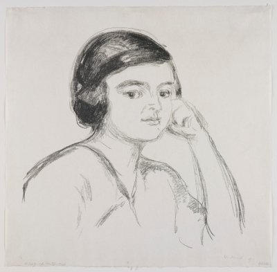 Młoda kobieta z dłonią przy policzku autorstwa Edvard Munch