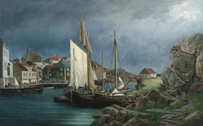 Wioska rybacka autorstwa Edvard Skari