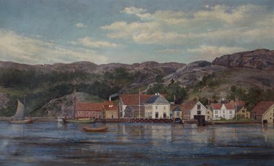 Rzeka we Flekkefjord autorstwa Edvard Skari