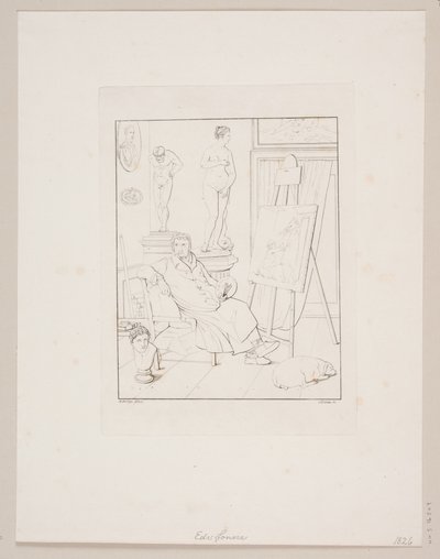 CA Lorentzen siedzę w atelier autorstwa Edvard Sonne