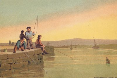 Molo w Berwick (kolorowa litografia) autorstwa Edward (after) Duncan