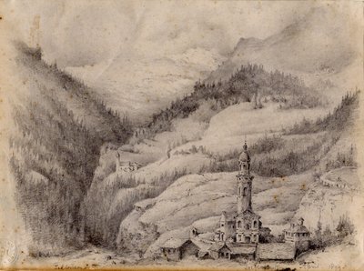 Tiefencastel, Szwajcaria, 1899 autorstwa Edward Adrian Wilson